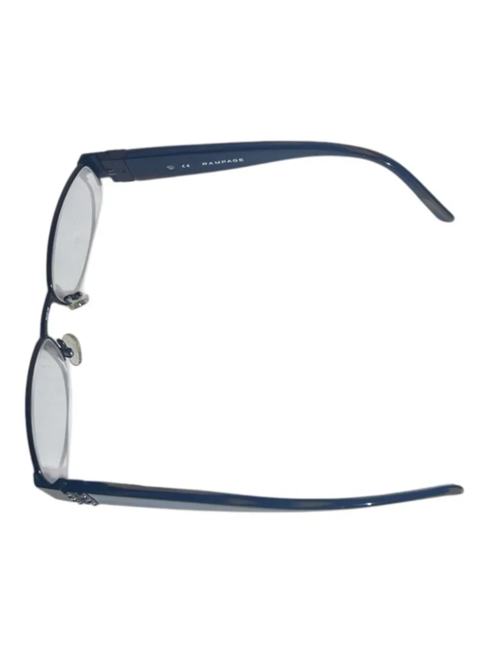 Rampage R132 Brown Semi Rimless Eyeglass Frames Only 50-16-135 Spring Hinge